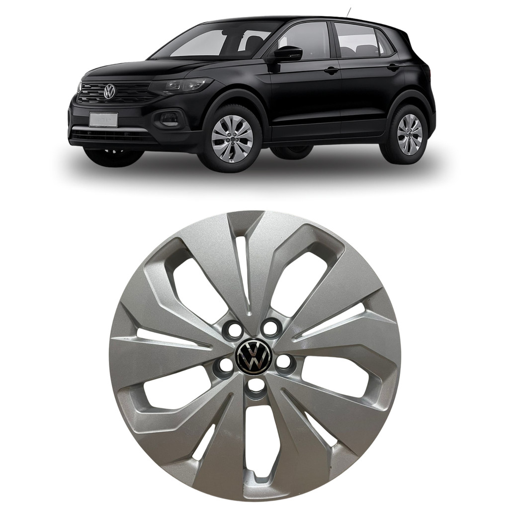 Calota Aro 16 Original Volkswagen T-Cross Sense 20/24 Cinza