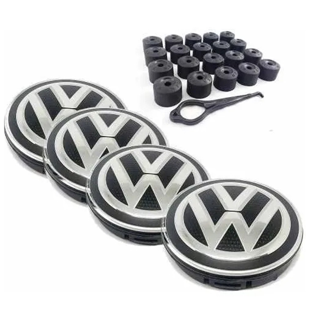 Calotinha Tampa Cubo Miolo De Roda Volkswagen Gol Fox Golf Sportline Saveiro Cross Aro 14 15 16 17