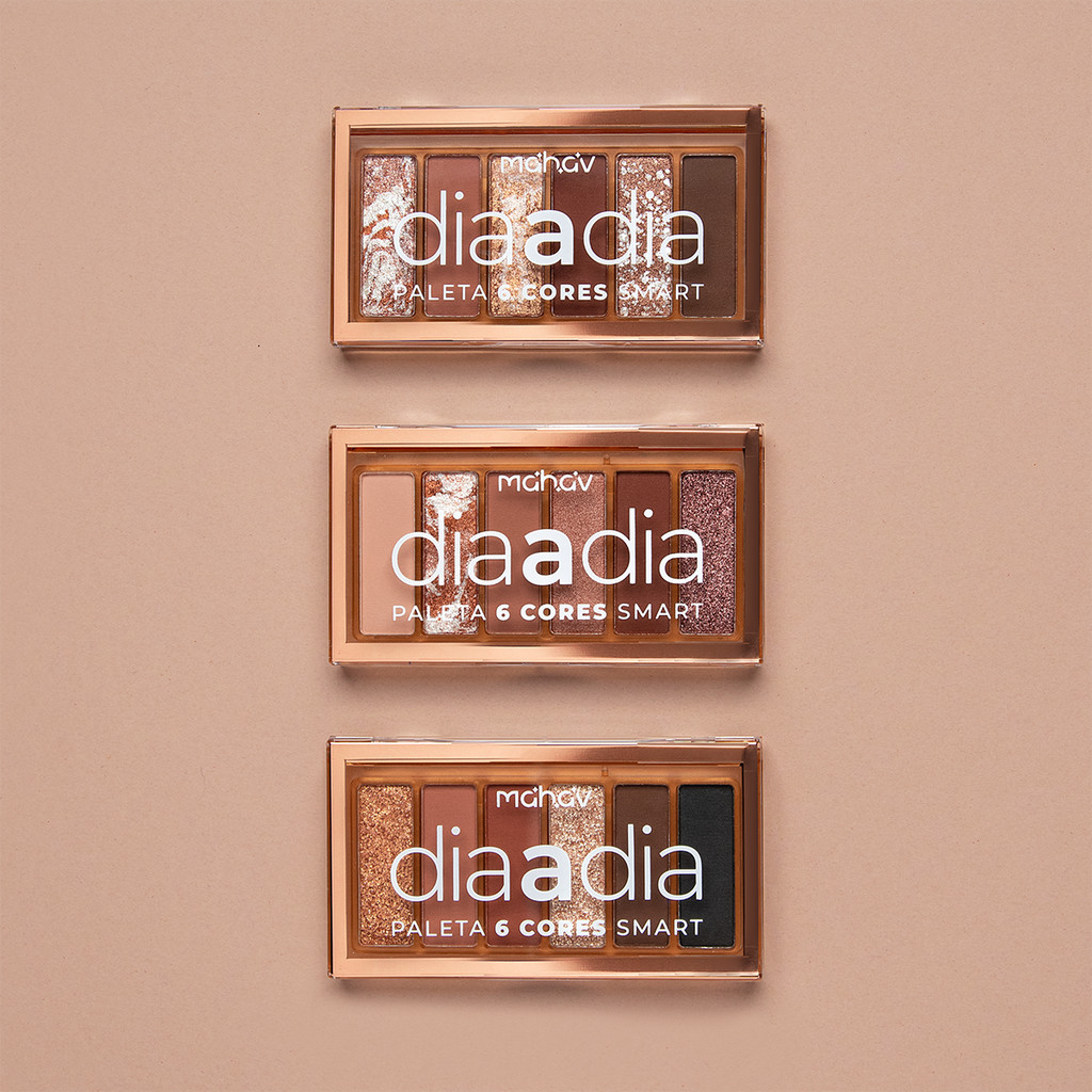 Paleta De Sombras 6 Cores Smart Dia A Dia Mahav