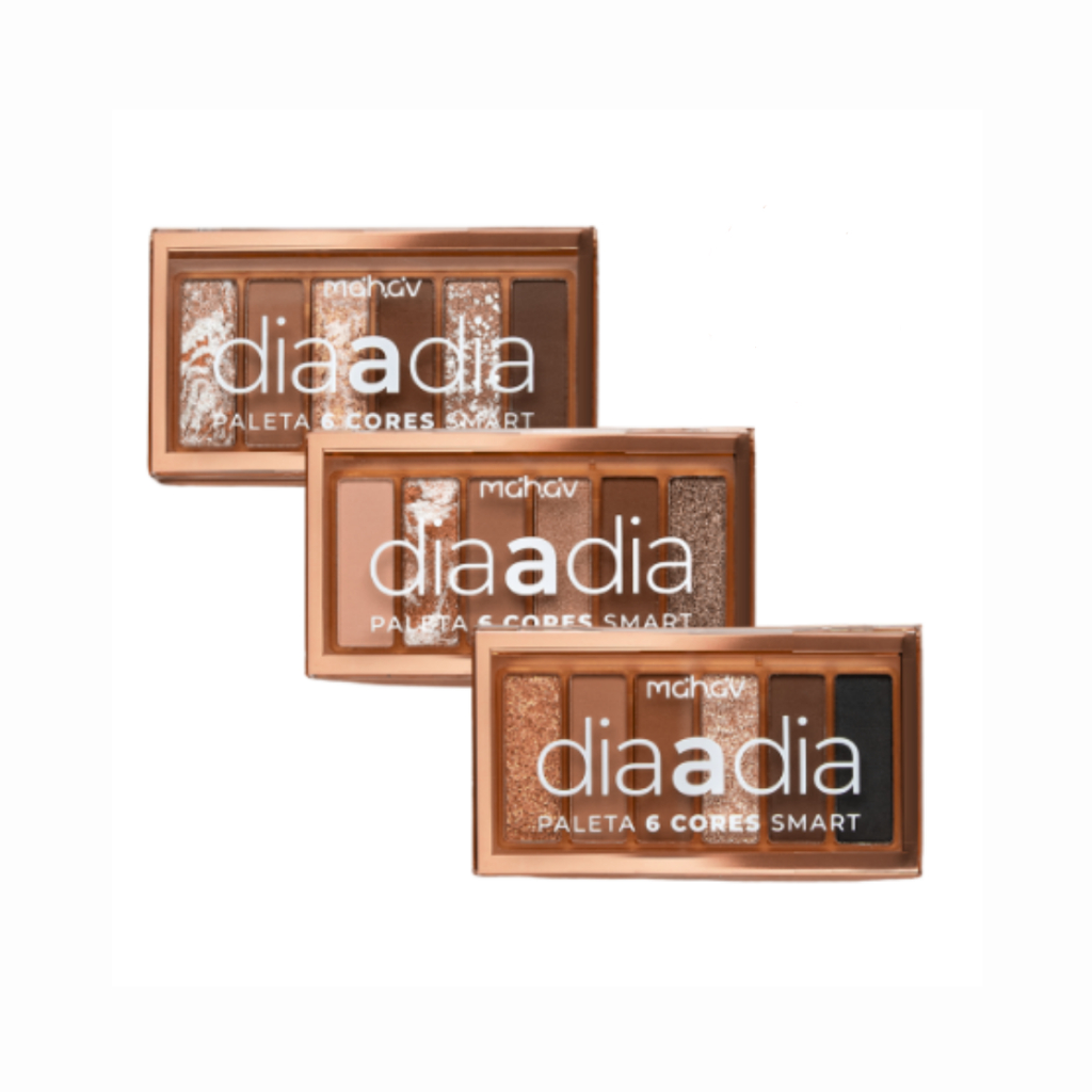 Paleta De Sombras 6 Cores Smart Dia A Dia Mahav