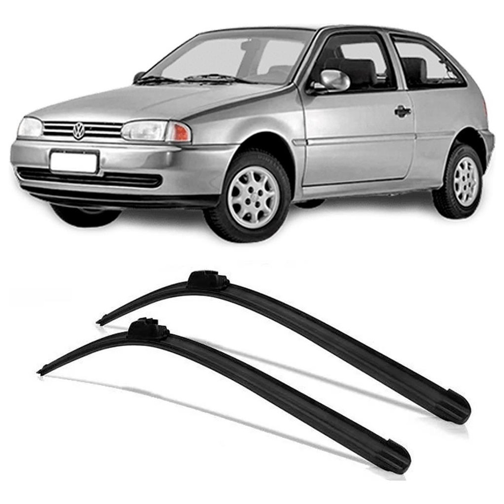 Par Palhetas Limpador Parabrisa Silicone Gol G2 1995 A 1999