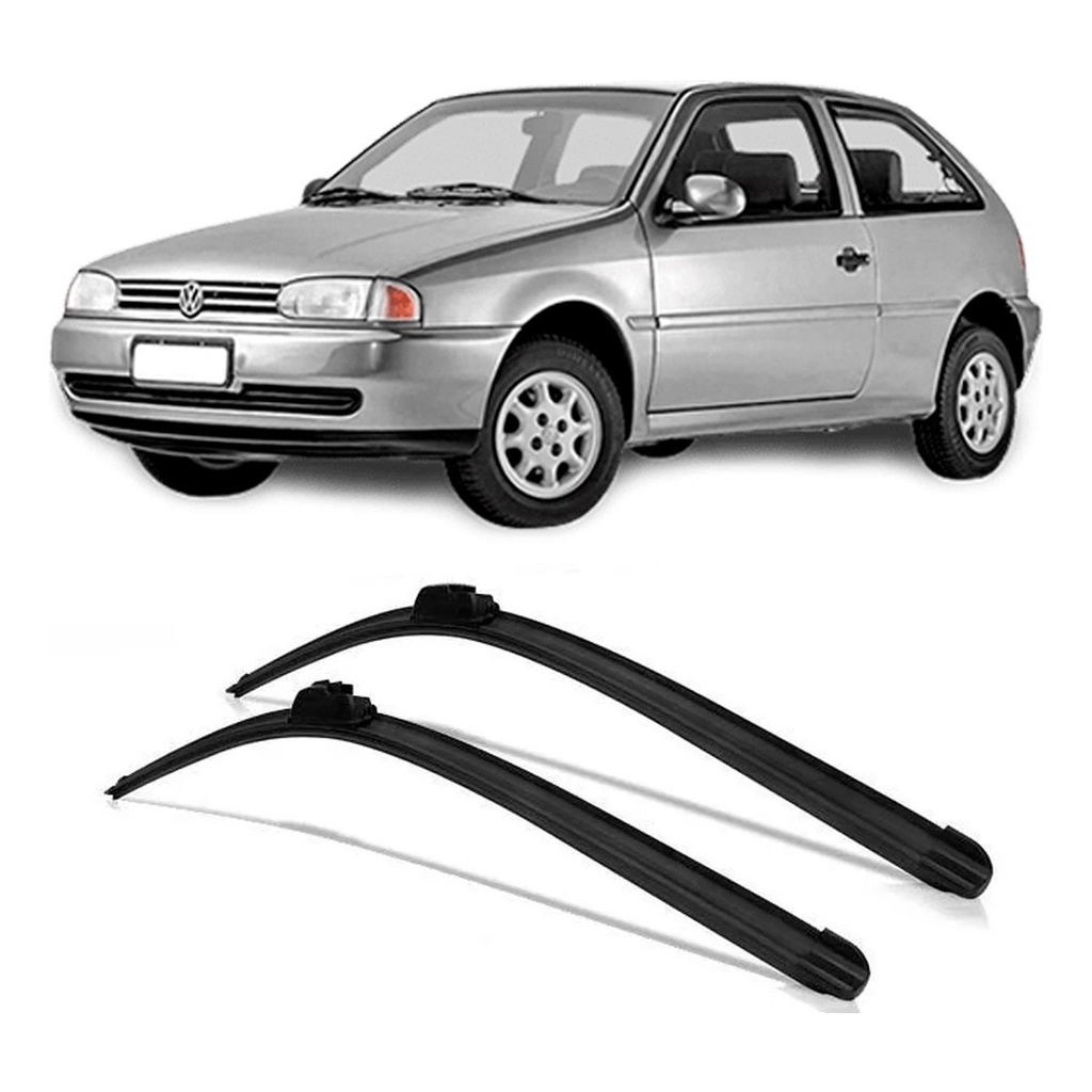 Par Palhetas Limpador Parabrisa Silicone Gol G2 1995 À 1999 Promoção