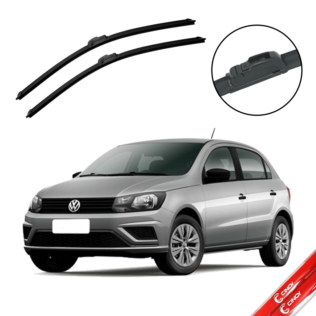 Par Palheta de Silicone Volkswagen Gol G5 2009 a 2012 Limpador do Parabrisa CINOY