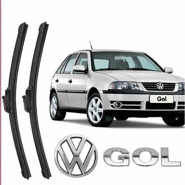 KIT PAR Palheta Limpador Parabrisa Silicone PRONTA ENTREGA Gol G3 1999 À 2005