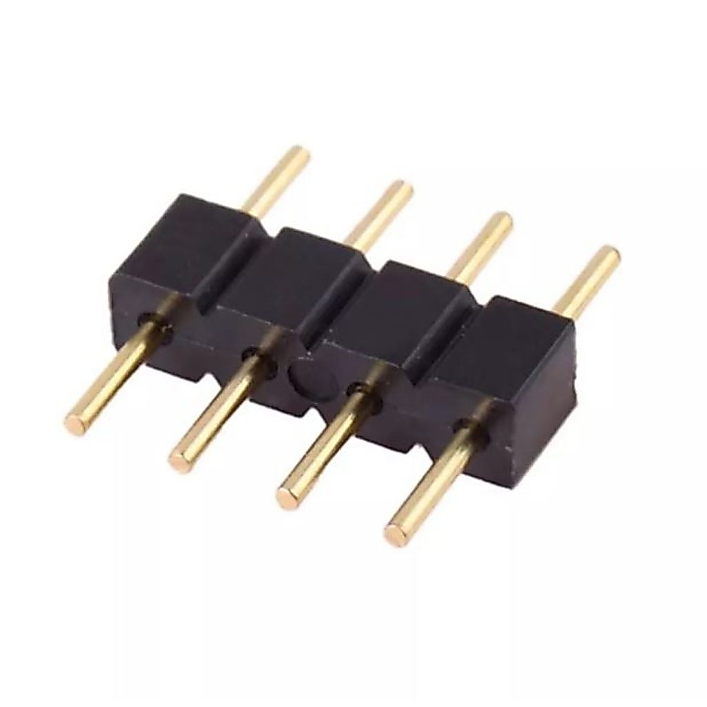 Conector Emenda Rgb 4 Vias Macho X Macho Fita Led com controlador