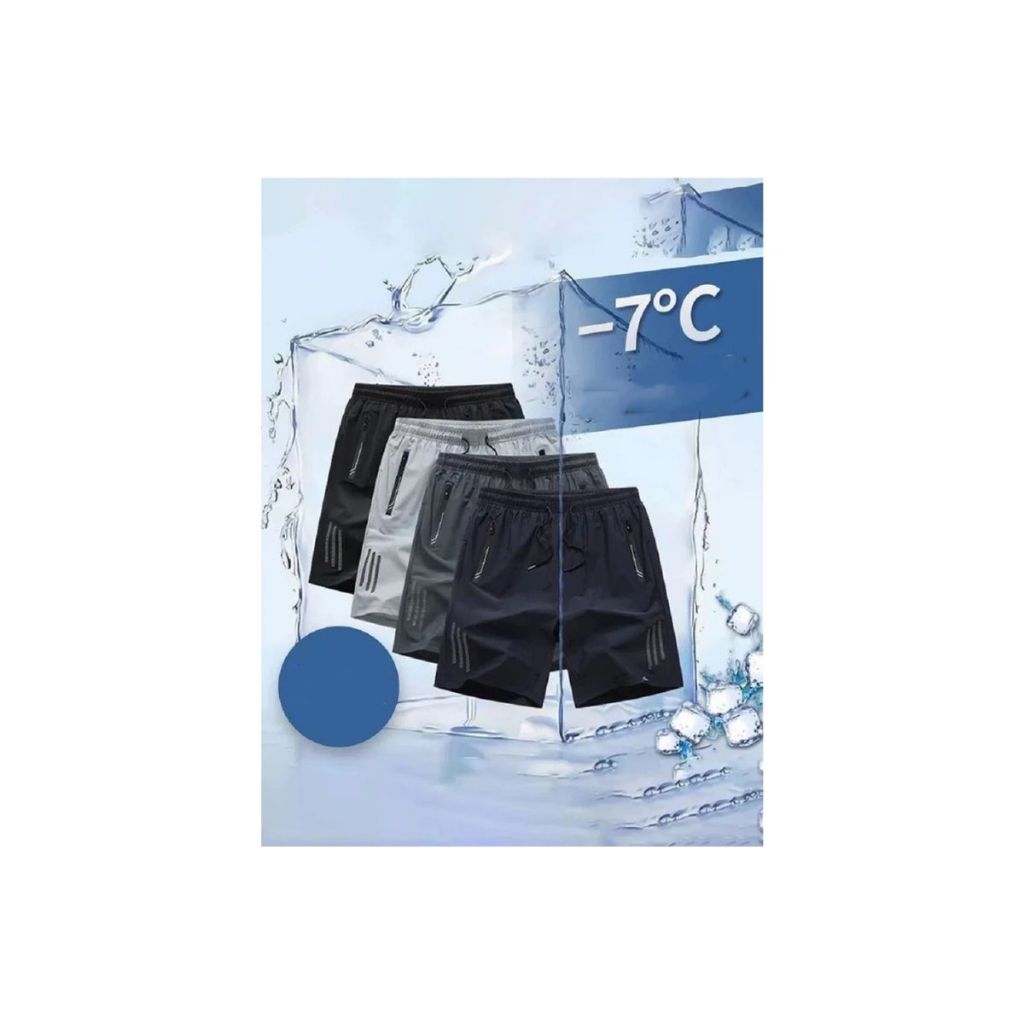 Shorts de fitness masculino de secagem rápida seda gelada 3Cores Tamanho P-GG