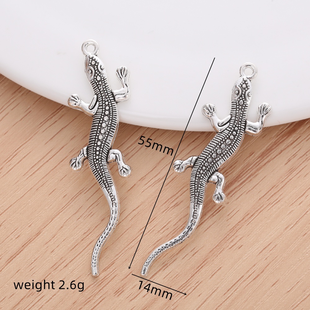 10 Pcs Vintage Encantos Desenhador Lagarto Pulseira Colar De Moda Jóias Fazendo Suprimentos DIY Pingente De Acessórios