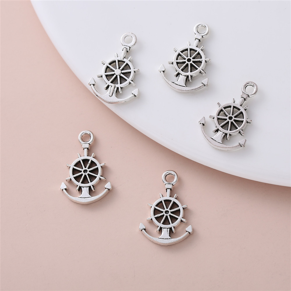 20pcs/set Fashion Vintage Rudder Charm Accessories for Women's DIY Jewelry Fazendo Pingente Pulseira Brincos