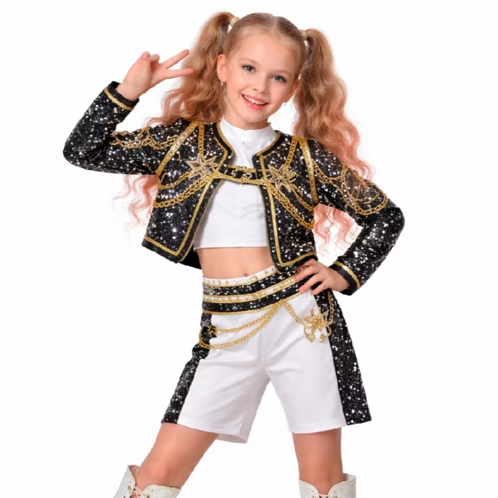 Fantasia Infantil Roupa Show e Dança Guerreiras do KPop Rumi HUNTRIX