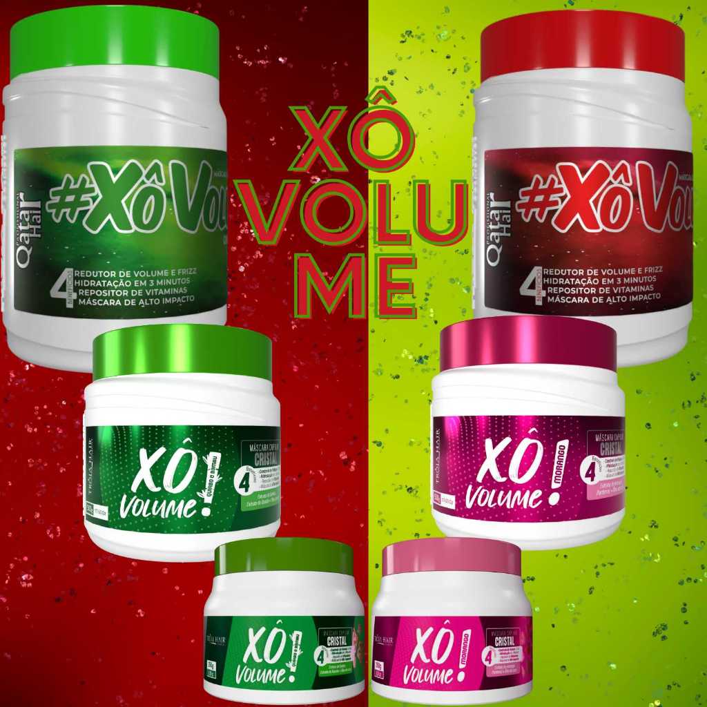 MÁSCARA CAPILAR XÔ VOLUME TRÓIA HAIR — CONTROLE DE VOLUME E BRILHO