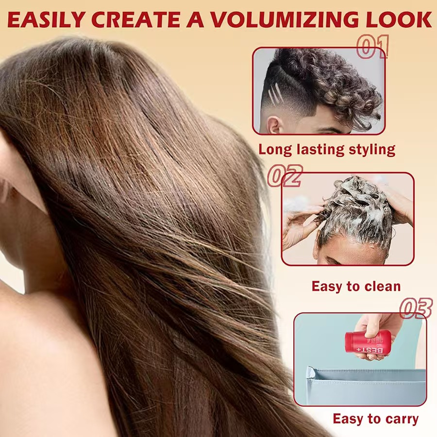 Schescu Fluffy Styling Powder 10g-Levantador Instantâneo De Raiz , Textura Fosca Para Cabelos Finos , Volume Invisível E