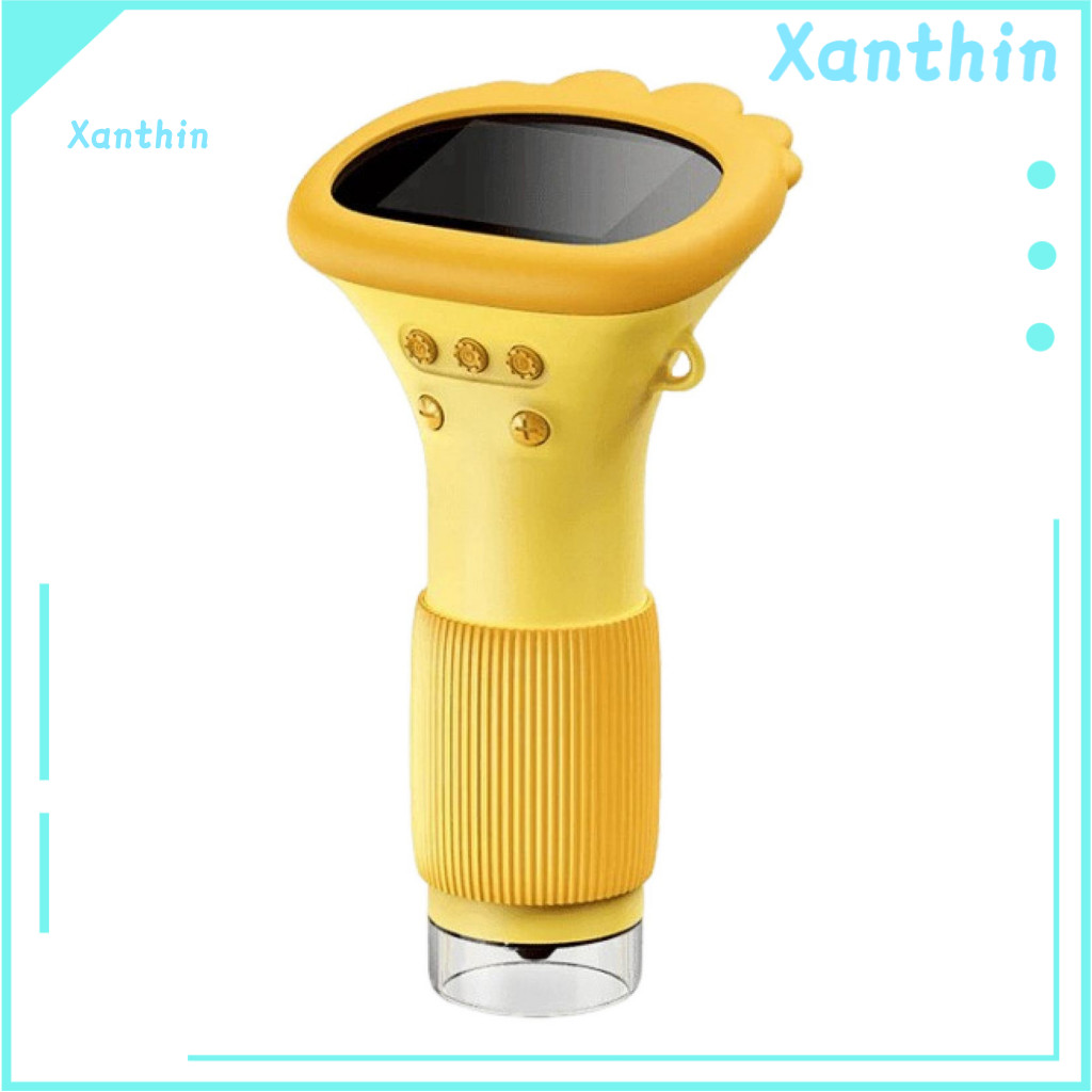 Mini Digital Microscope Portable Kids 1000x Pocket Camera with 2-inch Ips Screen 8 Led Lights Educational for Children
