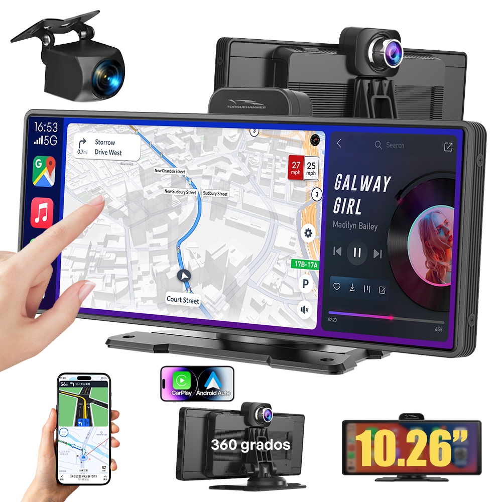 10.26 Polegada CarPlay Sem Fio Android Auto Car Radio Multimídia HD Touch Screen Video Player USB/AUX Para Câmera Inch