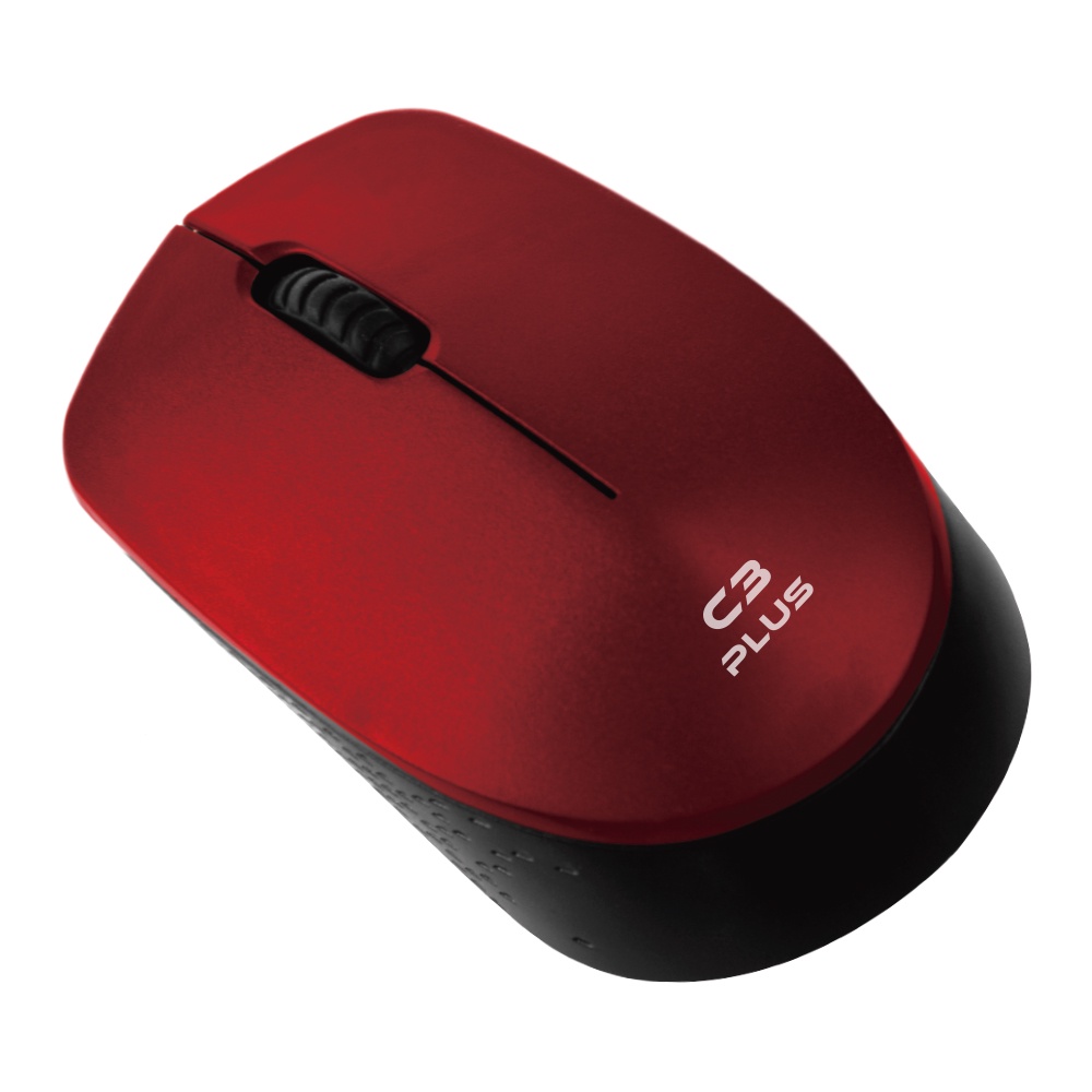 Mouse Sem Fio Wireless C3Tech Mw-17 Vermelho 1000 Dpi 2.4Ghz