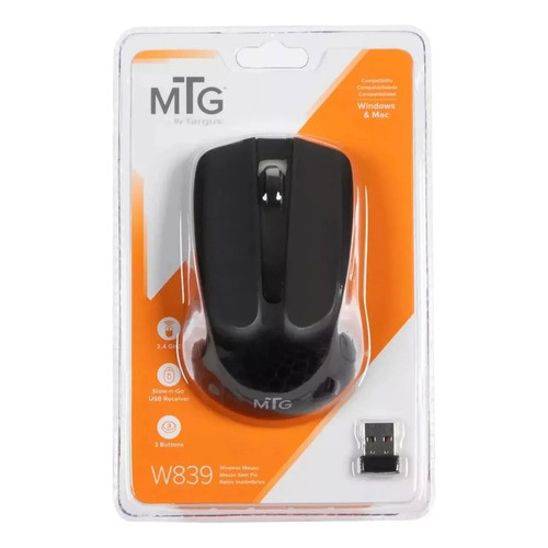 Mouse Sem Fio Targus AMW839LA Wireless 1000 DPI 2.4GHz Compacto Preto