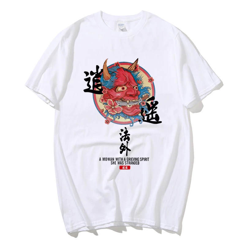 Camiseta Basica Camisa Spirit Estilo Japanese Ukiyoe Harajuku Aesthetic Unissex