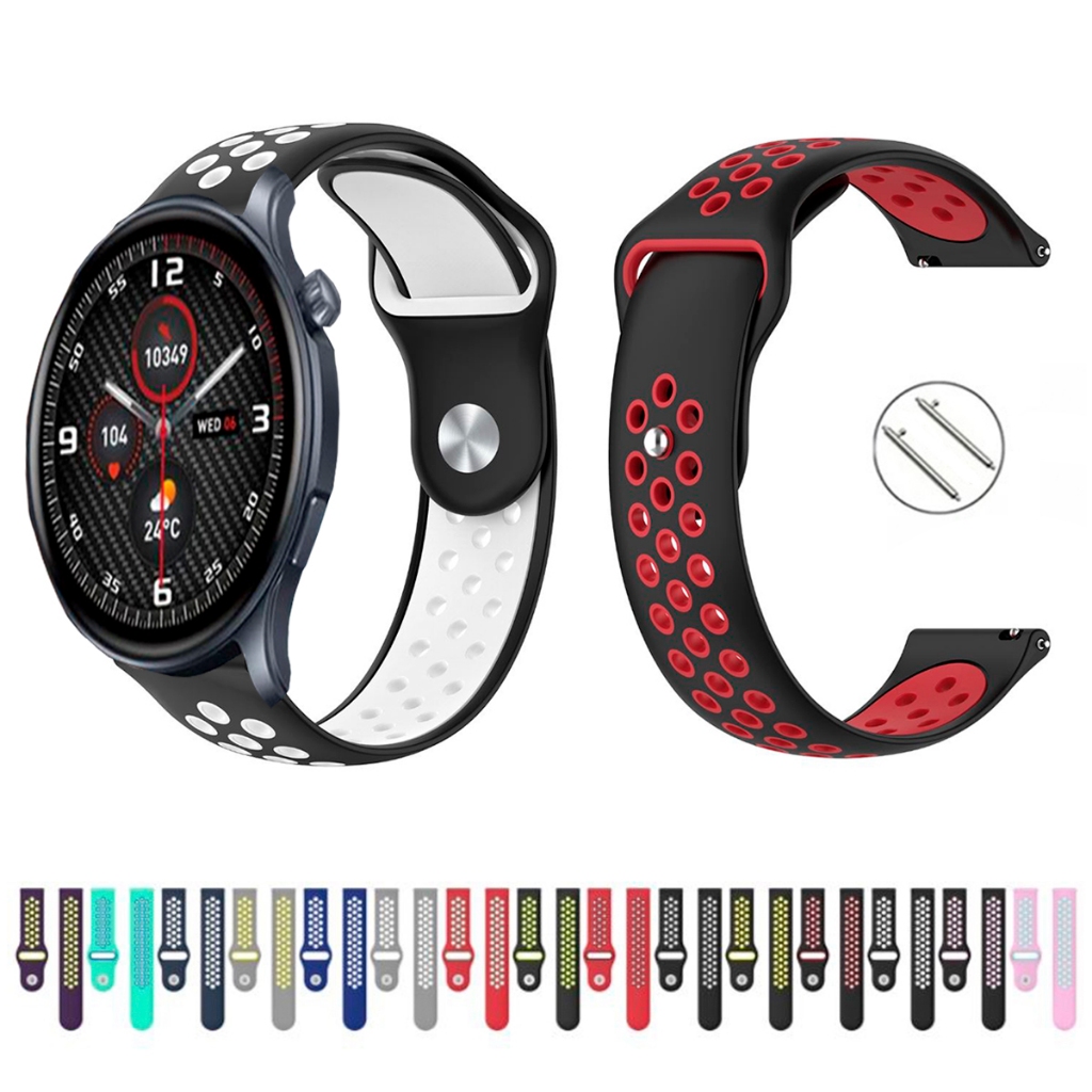 Pulseira 22mm de silicone esportiva para Smartwatch Zeblaze Btalk 3 Pro de Engate Rapido