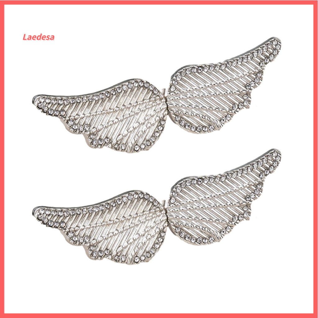 No Sewing Waist Adjuster 2 Pairs Butterfly Tightener Pins No-sew Detachable Rhinestone Metal Clips for Jeans Trousers Sk