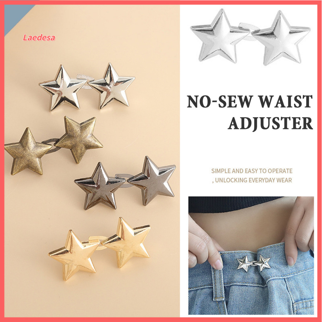 Skirt Pins for Women 2 Pairs Adjustable Waist Tightener for Women’s Jeans Skirts Trousers – No Sew Detachable Alloy
