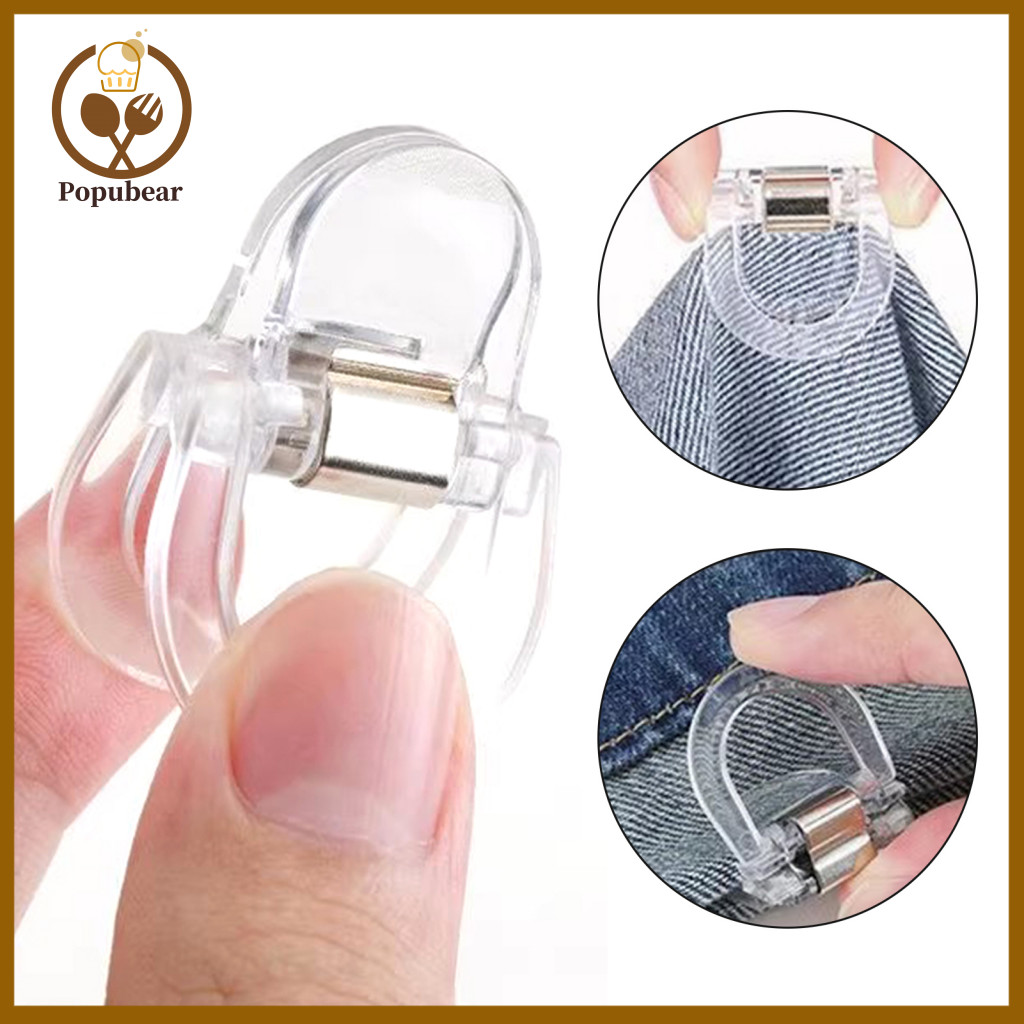 Trouser Leg Tightener Pants Hem Clips 2pcs Shortening No Sewing Adjustment for Jeans Shirts Trousers Reusable Plastic fo