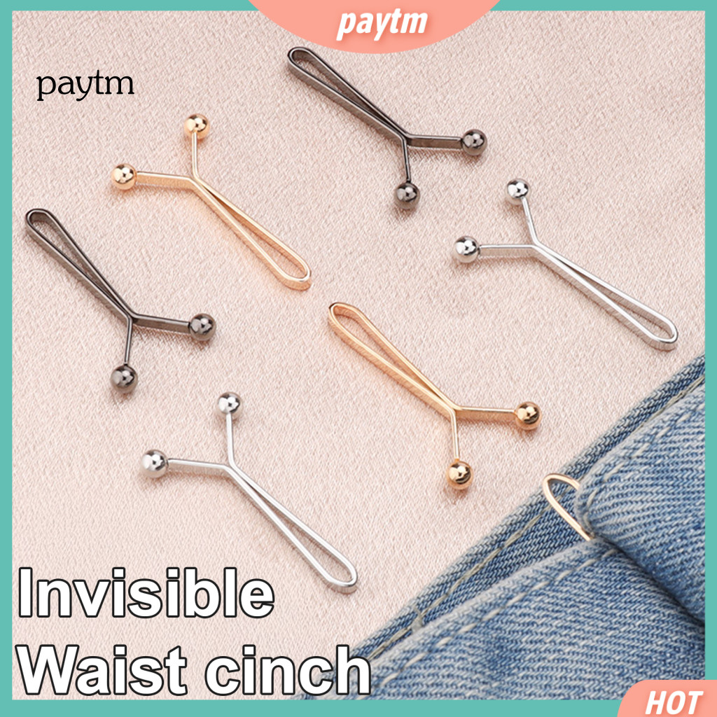 No Trace Waist Cincher Jeans Adjuster 10pcs Adjustable Tightener Clips for Pants Skirts Reusable No-sew Waistband Perfec