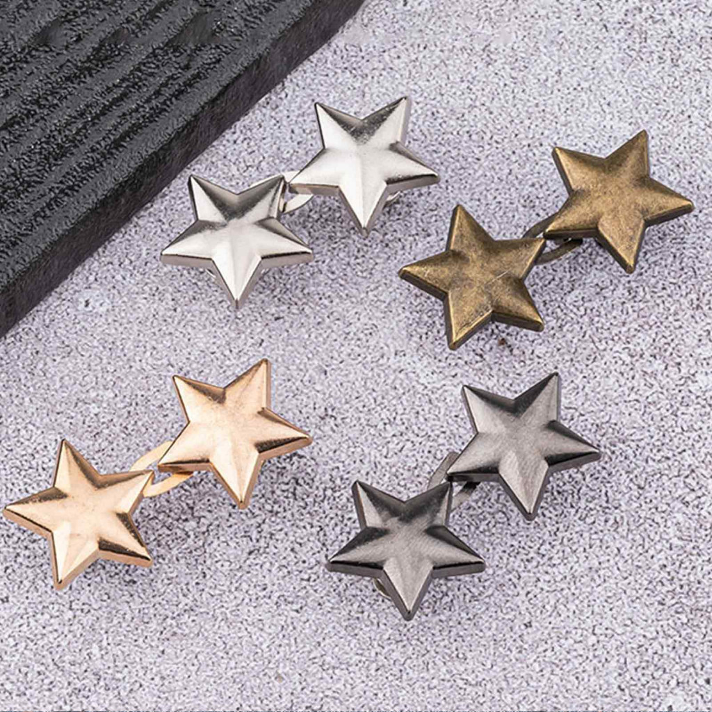 Star Pants Waist Tightener Button Pin Adjustable Buckle for Jeans Dresses Skirts No Sewing Clothing Accessory for Comfor