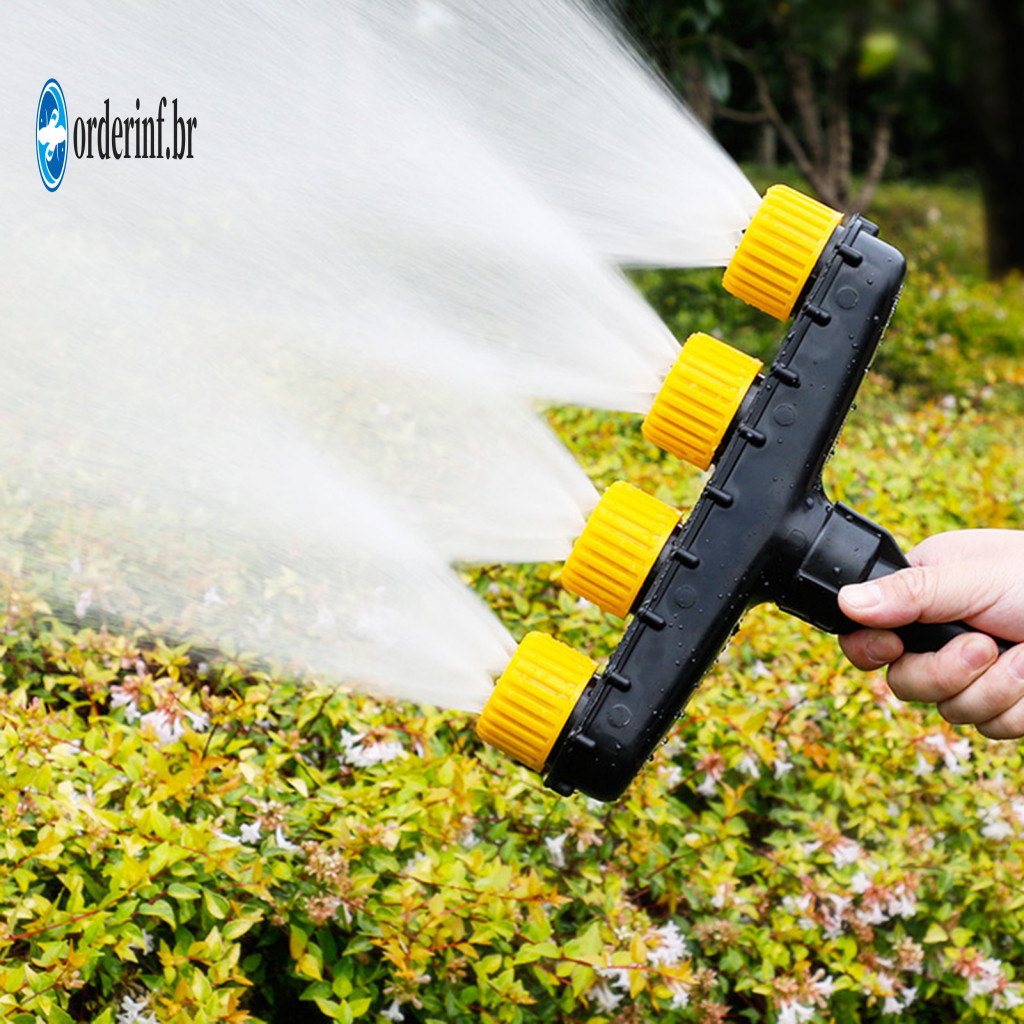 Black Engineering Plastic Nozzle Sprinkler Sprayer High-strength Weather-resistant with Flow Rate Ergonomic Anti-slip Ha