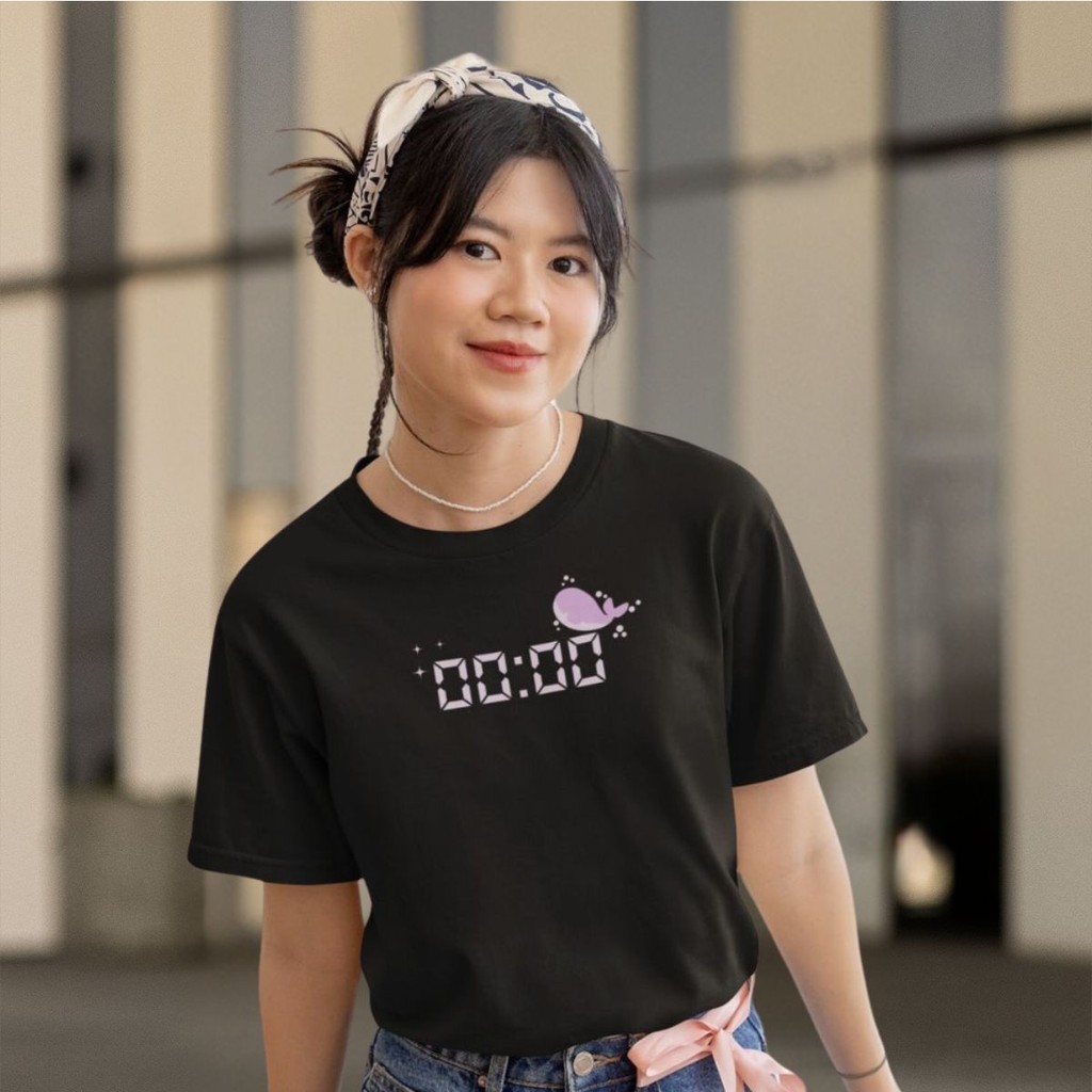 Camisa Banda Bts Kpop Baleia 00:00 Army Fofo Relógio Zero Show Menino Coreano Camiseta 100% Algodão
