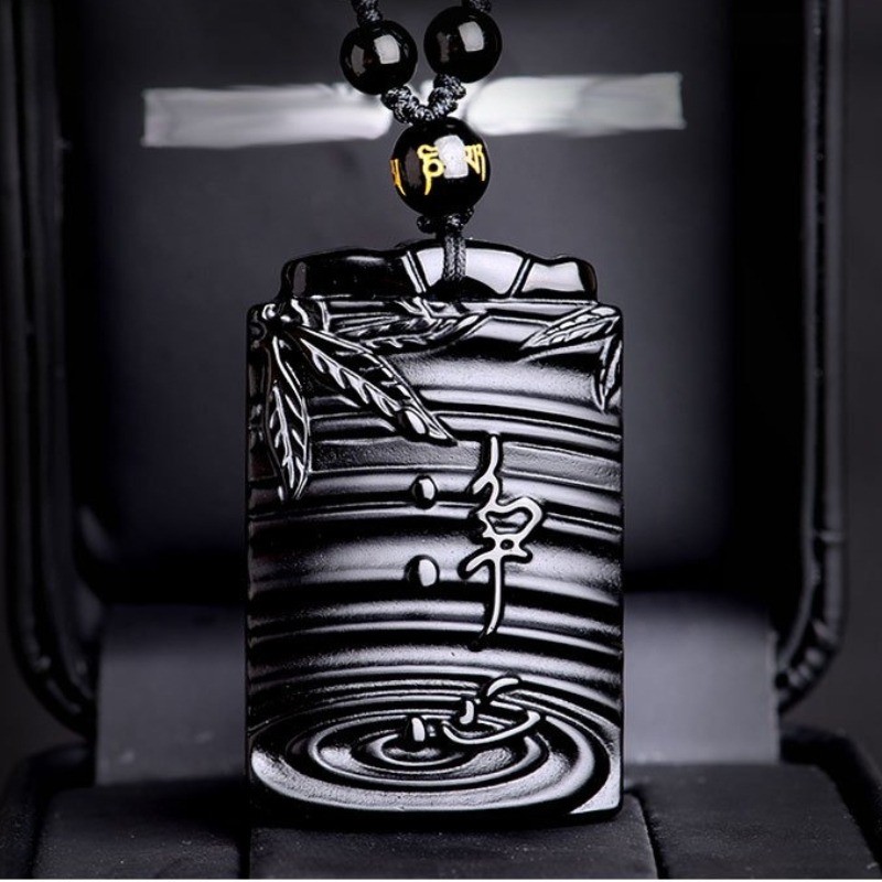 Pingente da marca Obsidian Wuwu, marca de Jade clássica simples e combinada