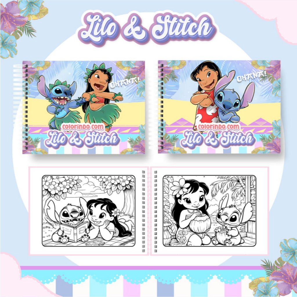 LIVRO COLORIR LILO E STITCH FILME