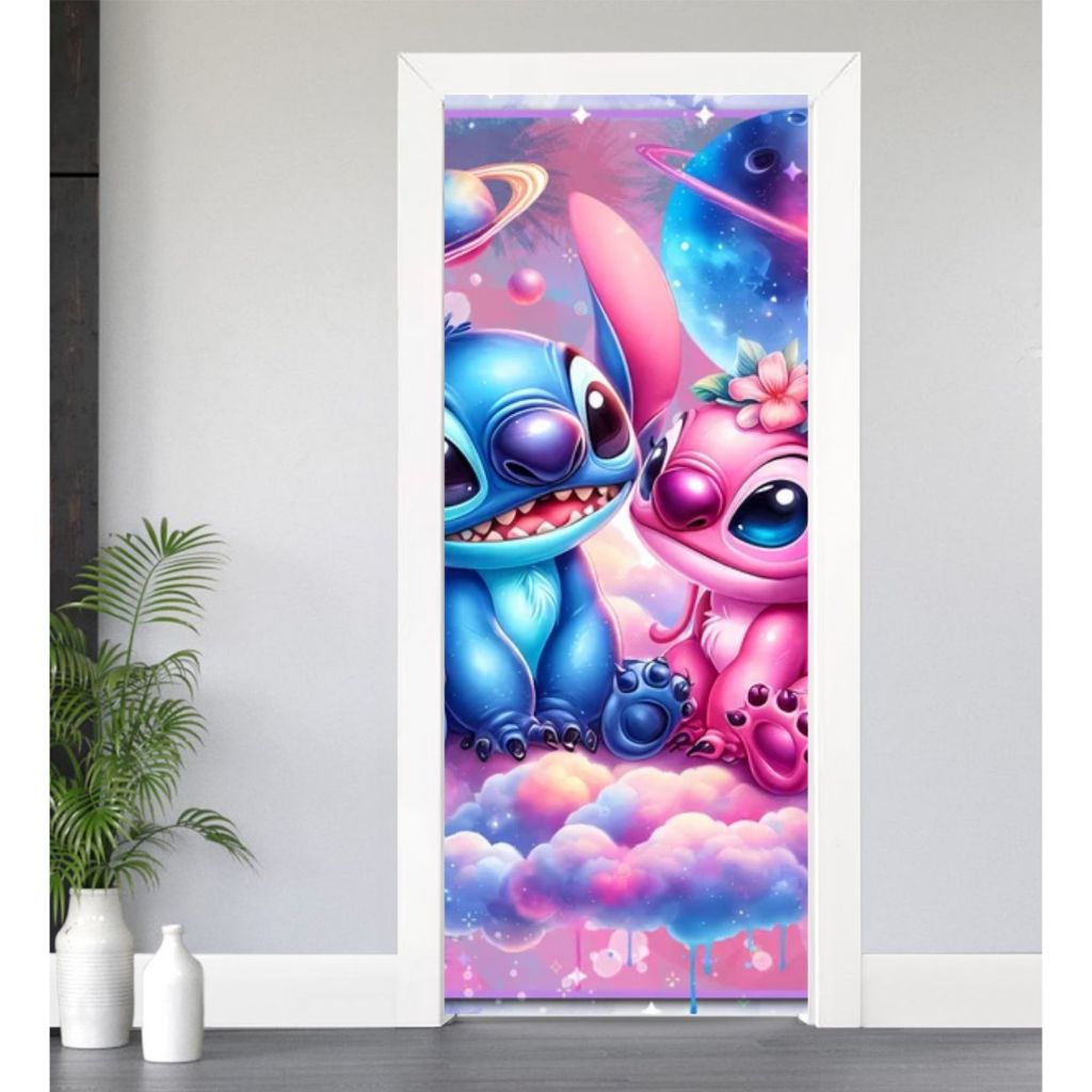 Adesivo decorativo pra Porta - Lilo Stitch - LS08