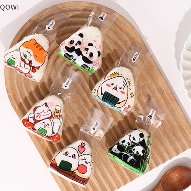 qo 50/100 Pcs Japonês Triângulo Bola De Arroz Saco De Paaging Descartável Nori Onigiri Sushi Fazendo Molde Bento Acessór