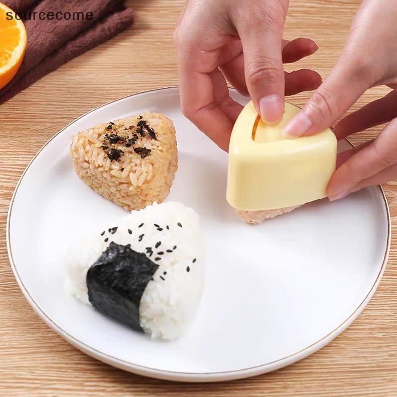 [sourcecome] Novo Molde De Sushi Diy Onigiri Bola De Arroz Imprensa De Alimentos Triangular Fabricante Japonês Casa Cozi