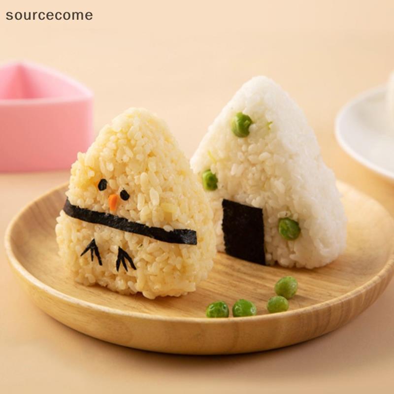 [sourcecome] Molde Para Sushi Onigiri Bola De Arroz Prensa Alimentos Triangular Maker Mold Kit Boutique