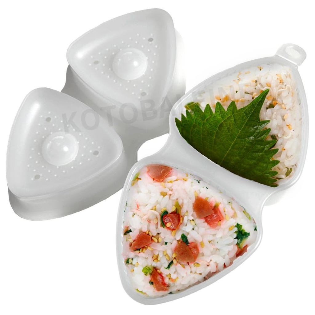 Fabricado no Japão Fácil Máquina Onigiri Tipo Push Formato Onigiri Triangular 2 Furos Fácil Lancheira Café da Manhã Produtos de Cozinha que Economizam