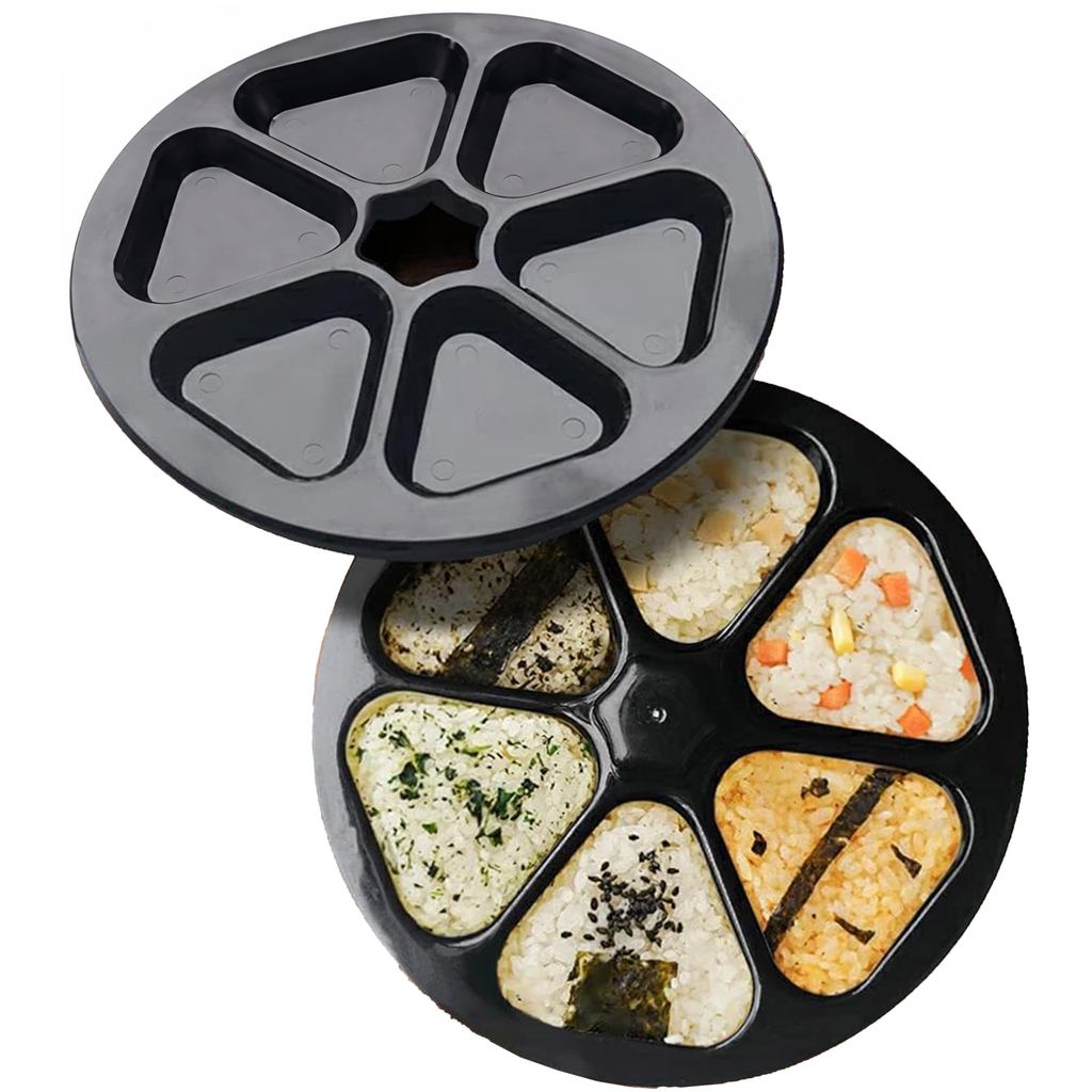 Molde Fuji Pax Onigiri fácil e conveniente molde de bola de arroz 6 furos fabricante de Onigiri feito no Japão Onigiri Master fabricante de bola de ar