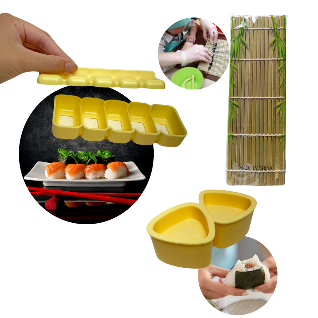 Kit 3 Forma Onigiri Niguirizushi Esteira Sushi Comida Japonesa