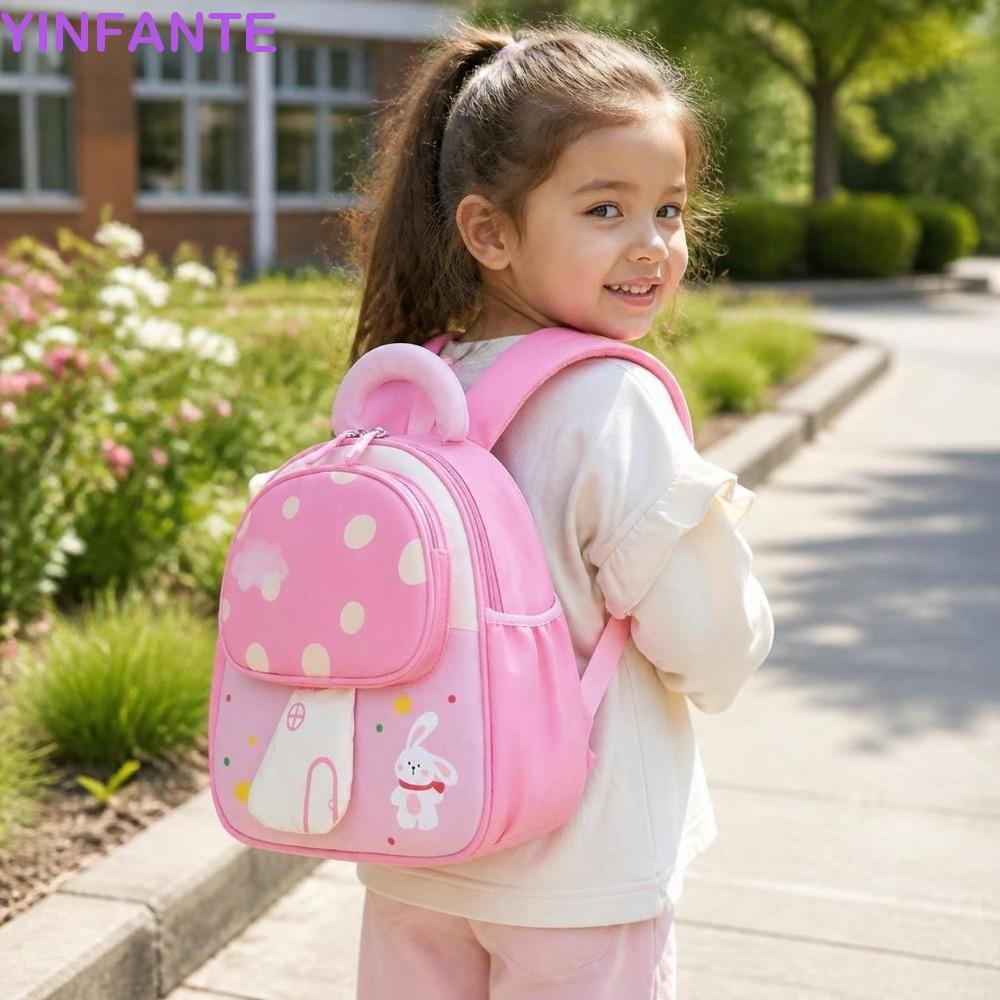 Mochila Escolar Infantil YINFANTEWN , Leve Em Formato De Cogumelo 3D , Bolsa Fofa Para Jardim De Infância