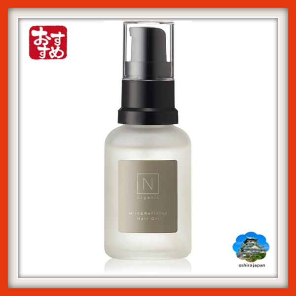【Direto do Japão】Óleo capilar orgânico suave e refinador (suprimento para aproximadamente 2 meses) Para ressecamento, frizz, emaranhados, aroma cítrico verde, 30 ml. N orgânico Protege o cabelo e deixa-o macio ao toque.