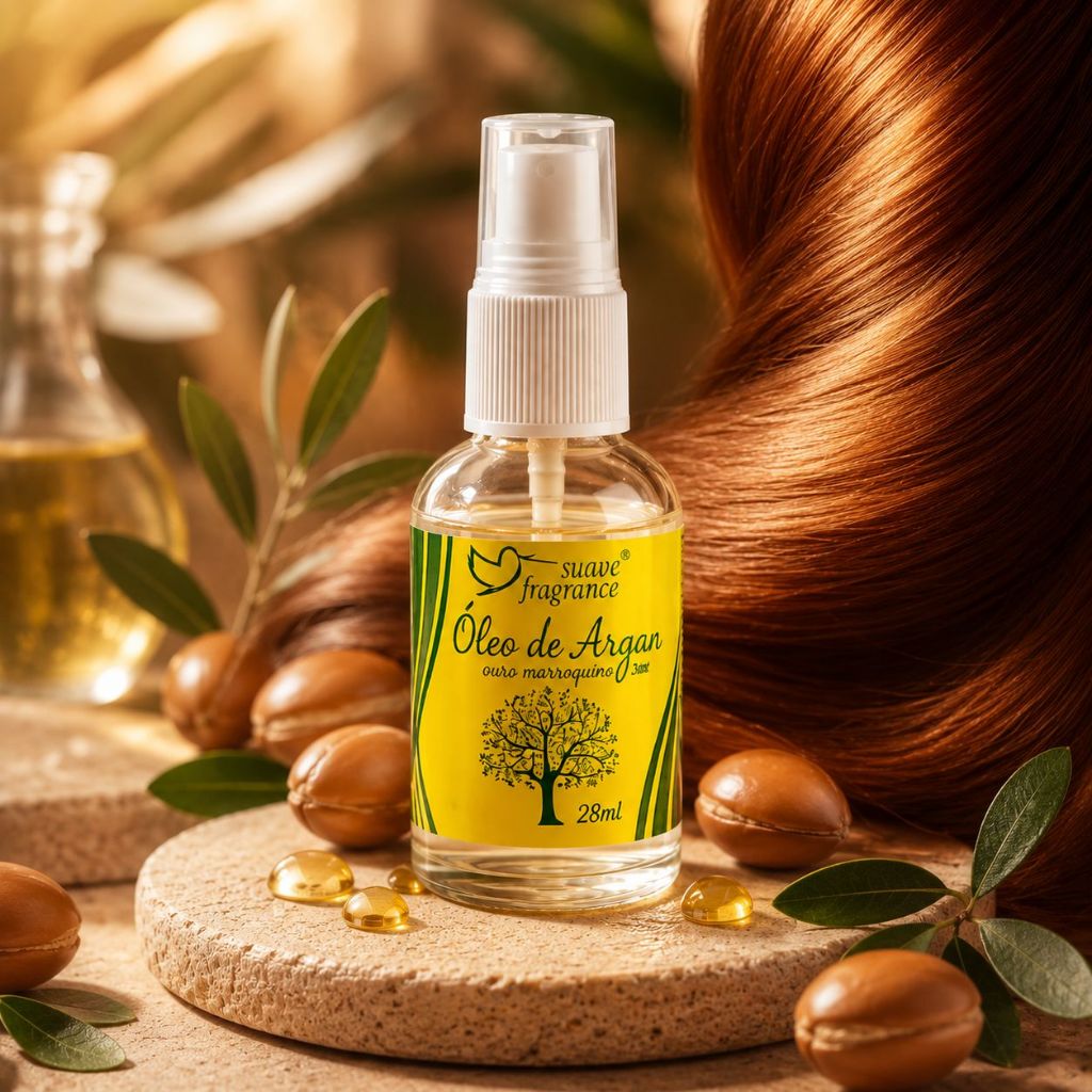 kit Óleo de Argan 28 ml – Hidratação Profunda, Brilho Intenso e Fim do Frizz Ouro Marroquino