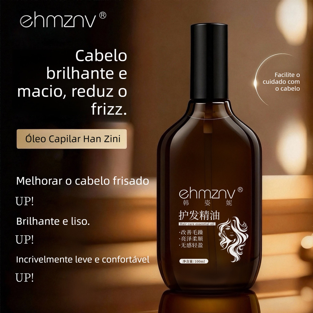 Spray de óleo para cabelo perfumado e suave, melhora o ressecamento e o frizz, cuidado capilar sem enxágue