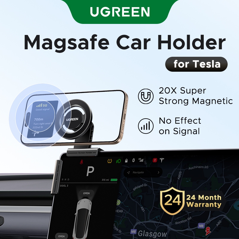 Suporte De Telefone UGREEN Para Tesla Model 3 Y MagSafe Magnético Montagem Em Potência Magnética Mais Forte Compatível C