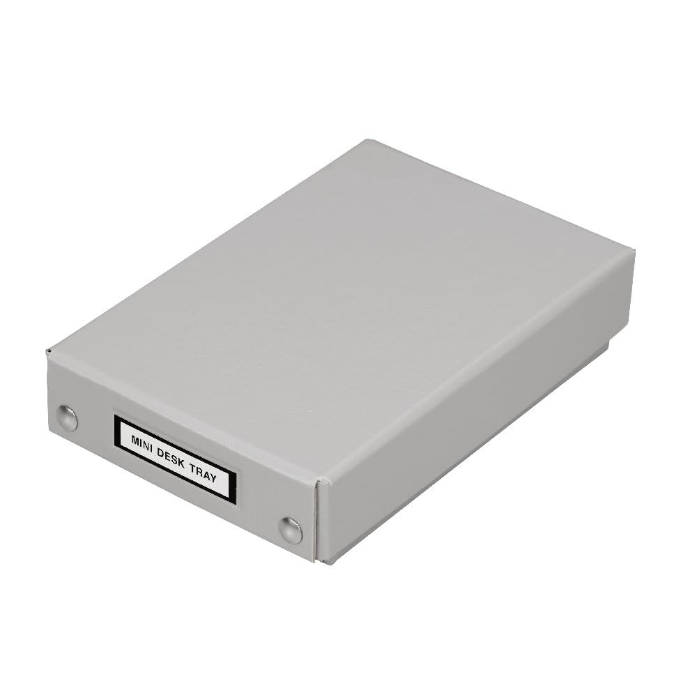 King Jim King Mini Series Mini Desk Tray & Storage Box - Blue, Gray, and White