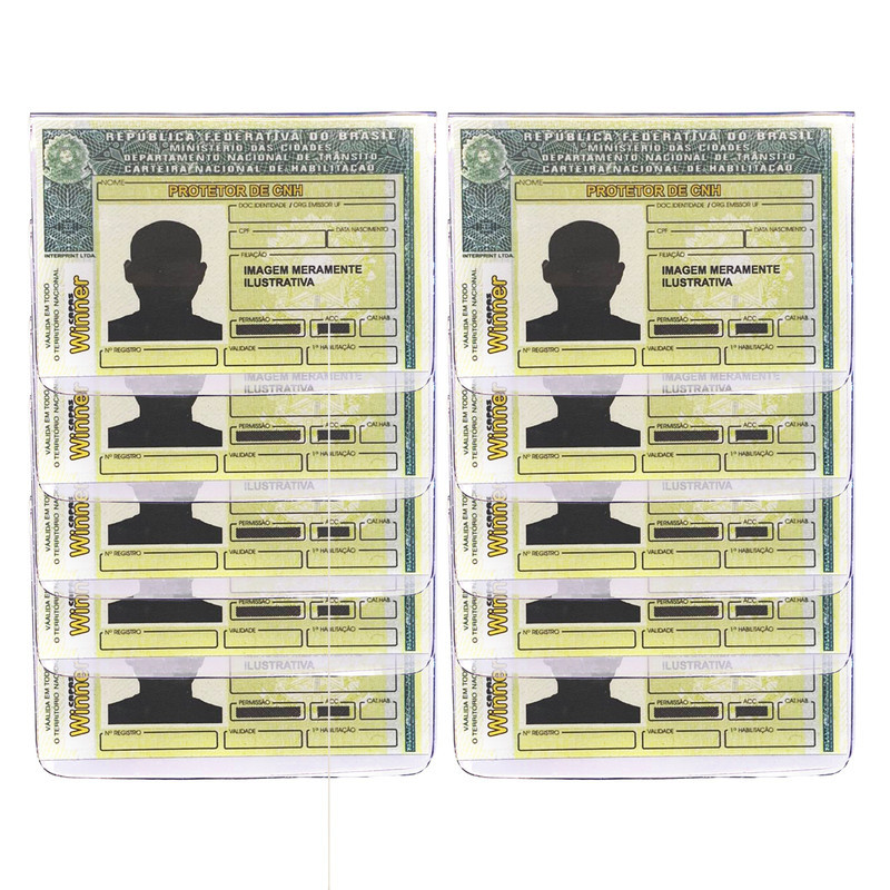 Kit 10 Card Protetor CNH Anti Aranhões Viagem Carteira Bolsa Mochila