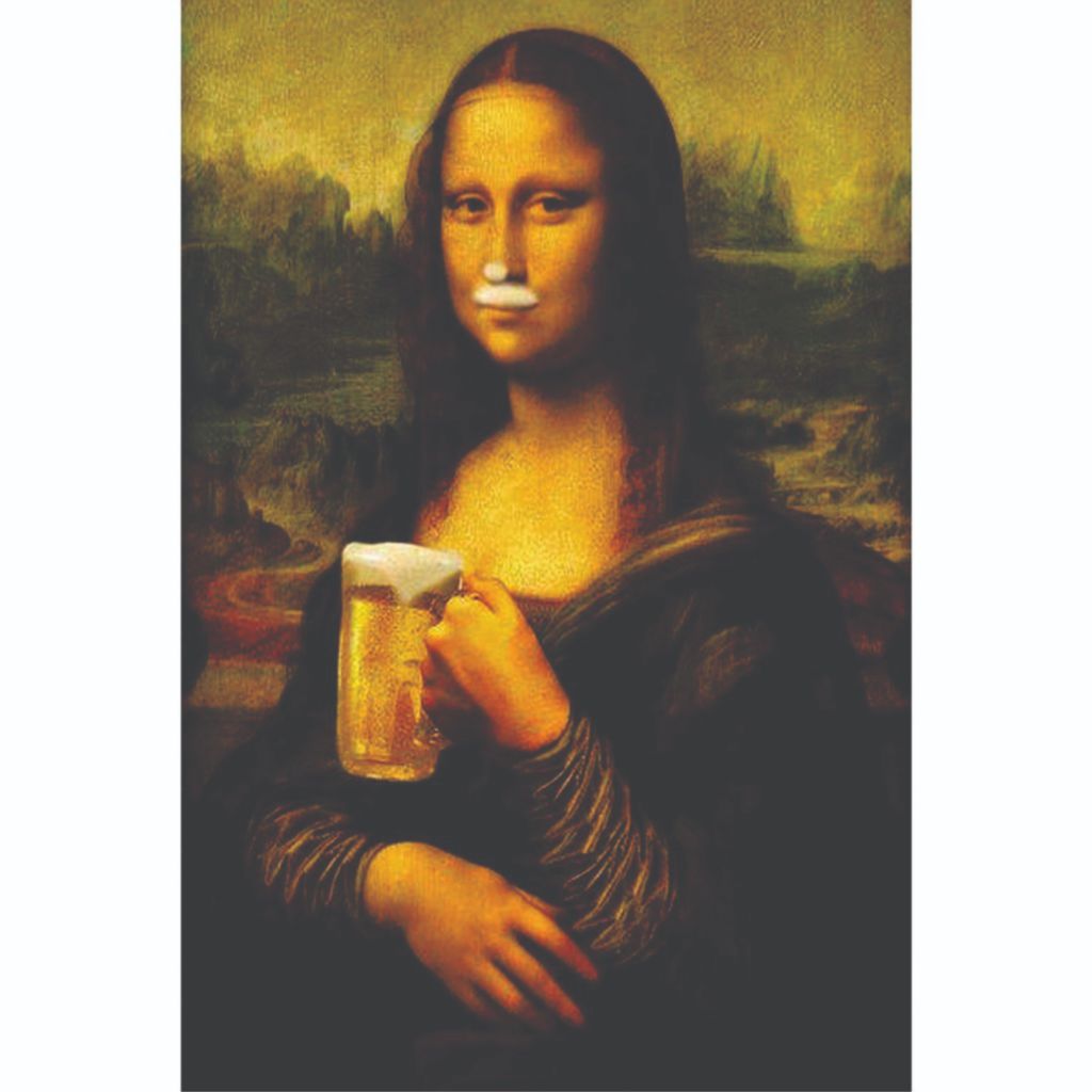 Quadro Decorativo Monalisa Tomando Chopp Meme Monalisa engraçada arte hd 4k Pop Art Geek Decor