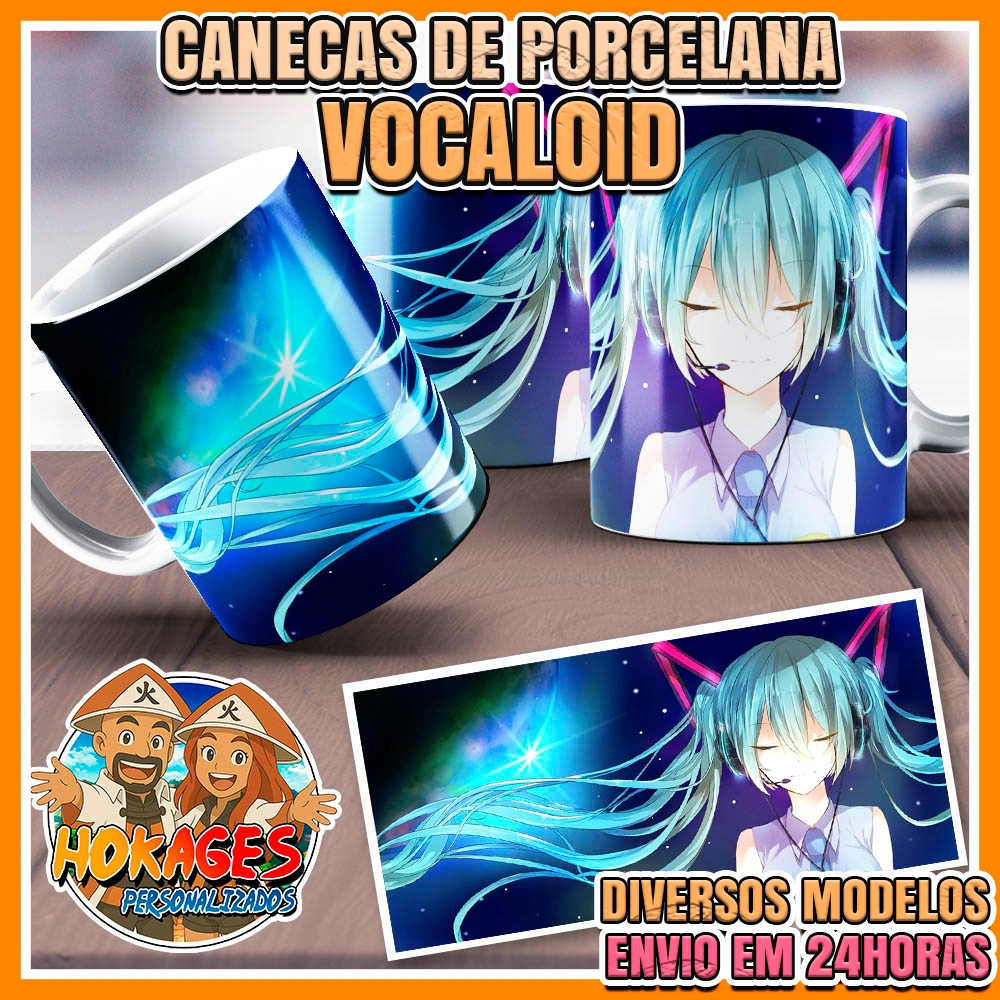 Caneca Hatsune Miku 325ml • Vocaloid, Estilo Kawaii, Arte Pop Digital • Caneca Geek Otaku Japão
