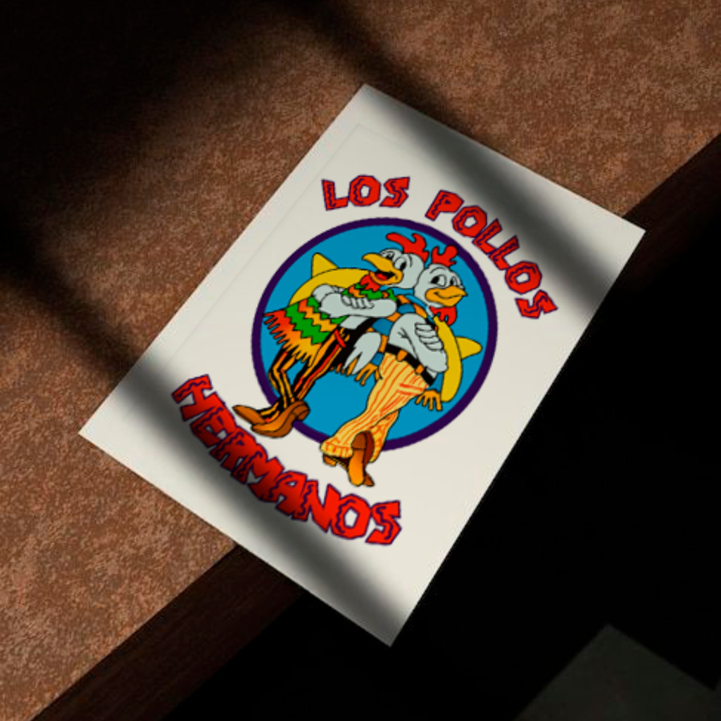 Quadro Los Pollos Hermanos Poster Decorativo Arte Geek Serie Favorita