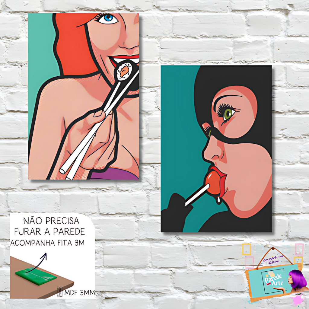 Placa Quadro Decorativo Pop Art Heróis Engraçados |  | Arte Geek Cômica |Quarto, Sala ou Área Gamer