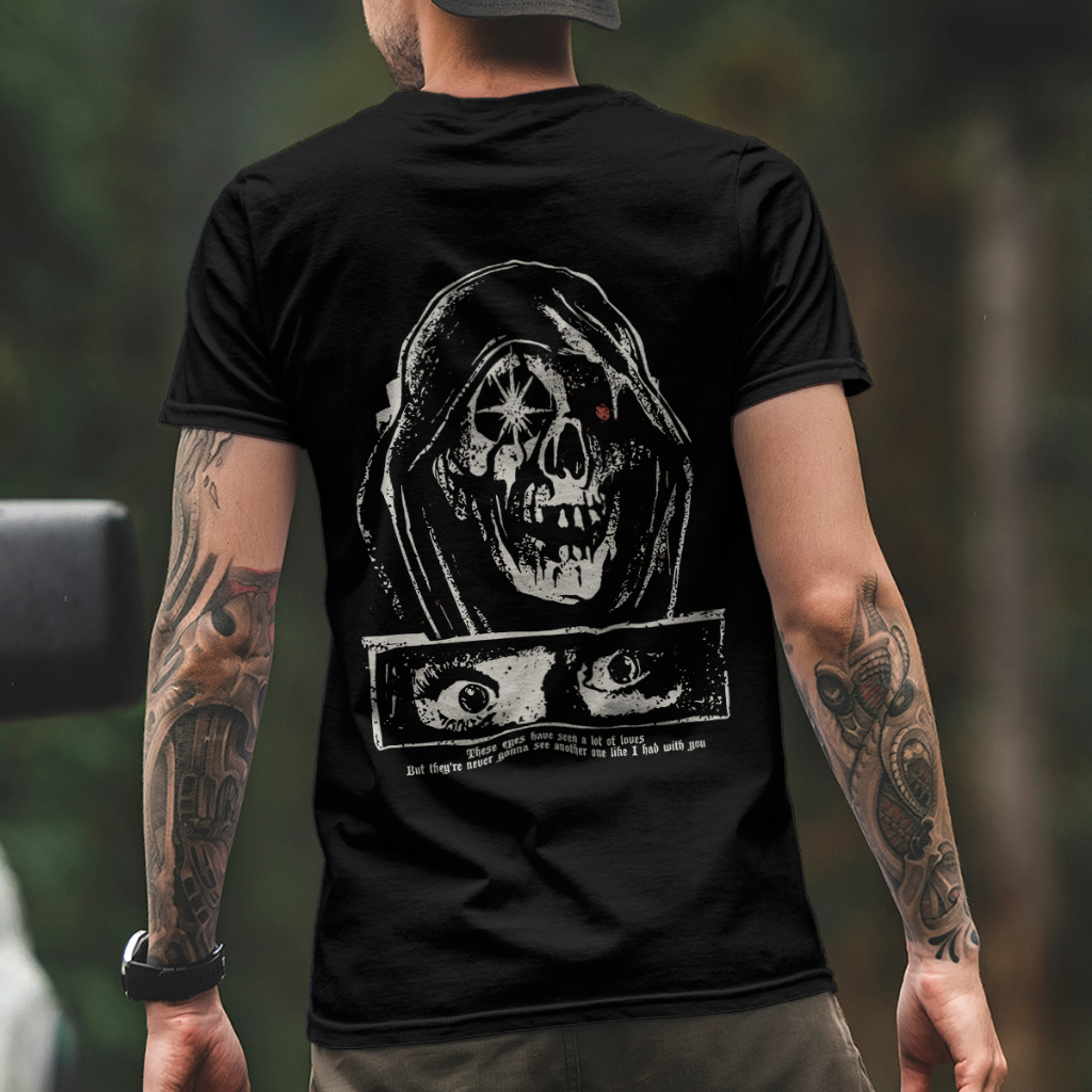 Camiseta Caveira, Horror, Terror, Dark, Filmes, Cultura Pop, Geek, Arte Sombria, Medo