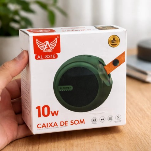Caixa De Som 10W Bluetooth Altomex Al-8315 USB e Rádio FM